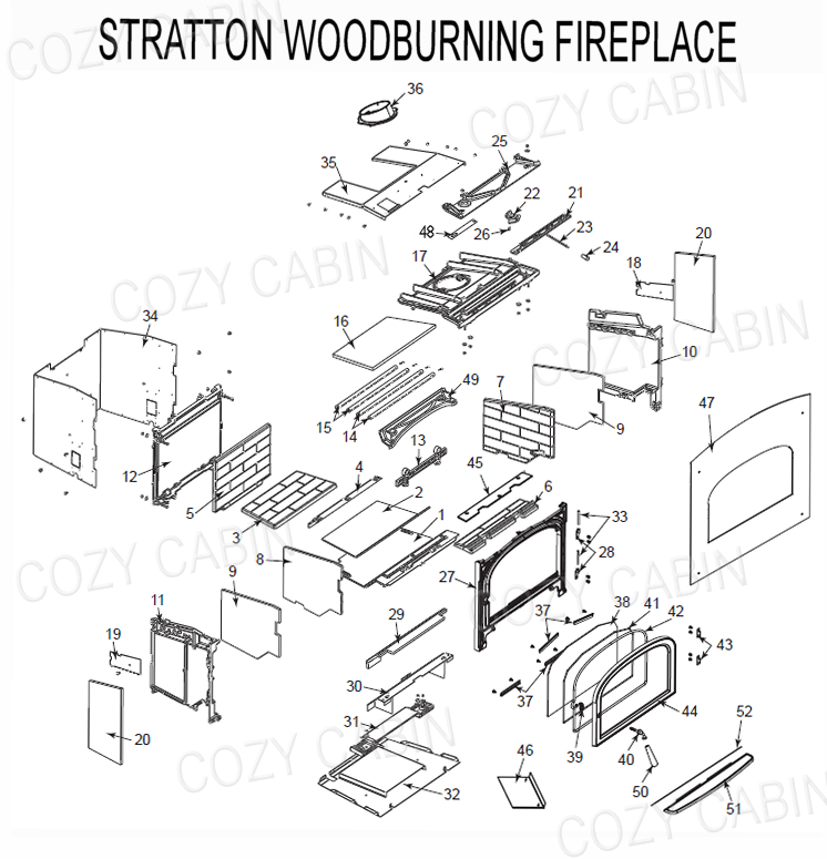 Stratton Woodburning Fireplace #STRATTON